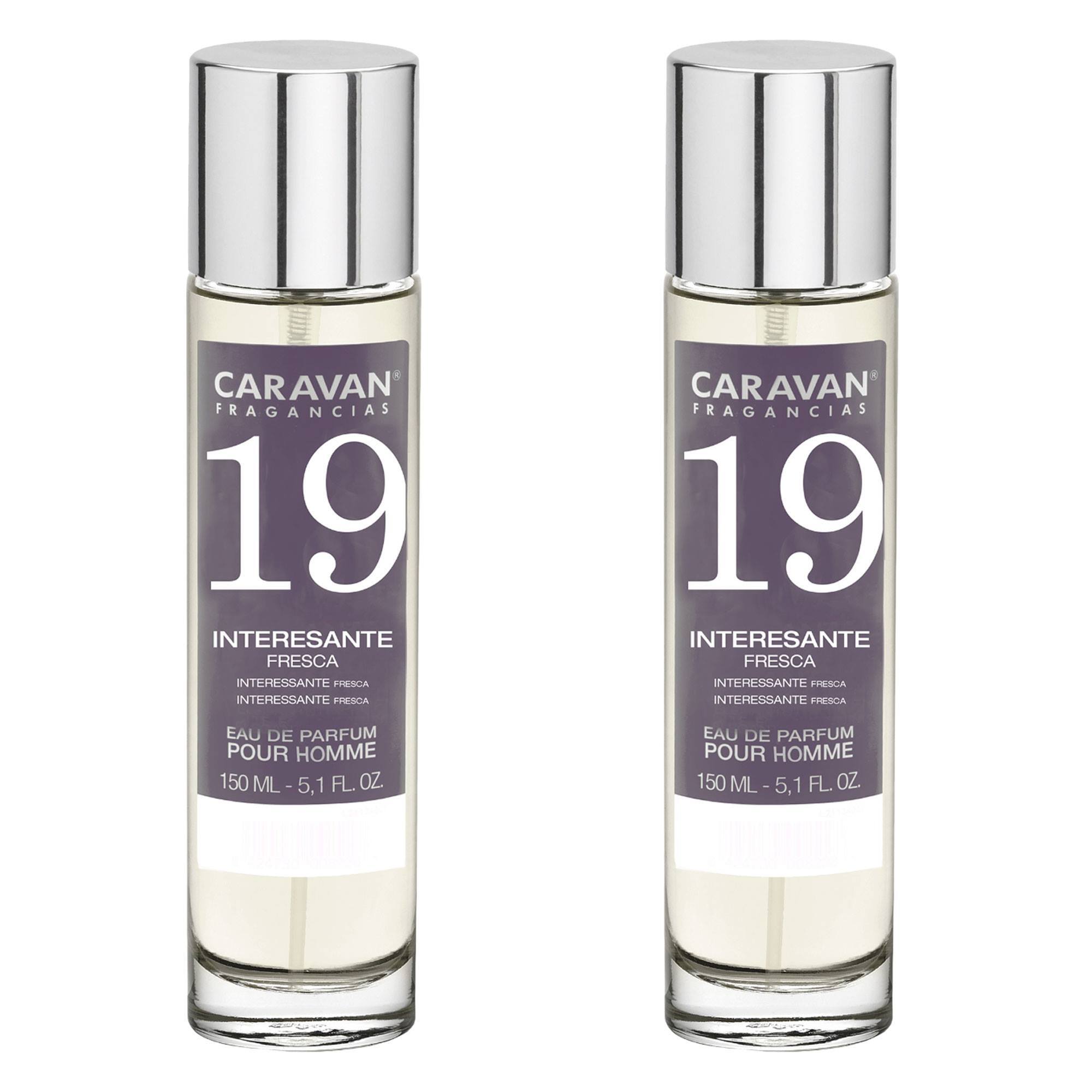 Caravan fragancias - caja de regalo con 2 perfumes nº19 de 150 ml, para hombre