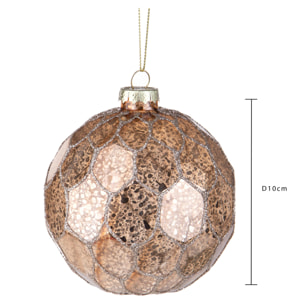 Sfera con Rombi - Pezzi 4 - Colore Bronzo - 10x10Hx10cm - Bianchi Dino