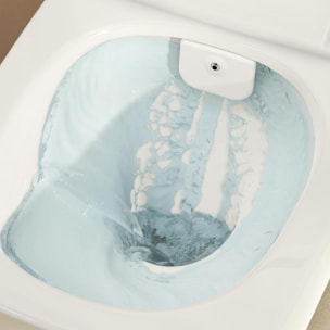 Pack WC Bati-support Geberit + WC sans bride SAT avec bidet thermostatique + Abattant softclose + Plaque Blanche (SATCleanGeb3)