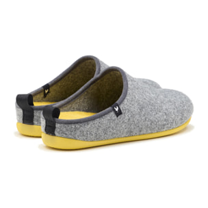 Zapatillas De Casa Lanna Woman Gris & Amarillo