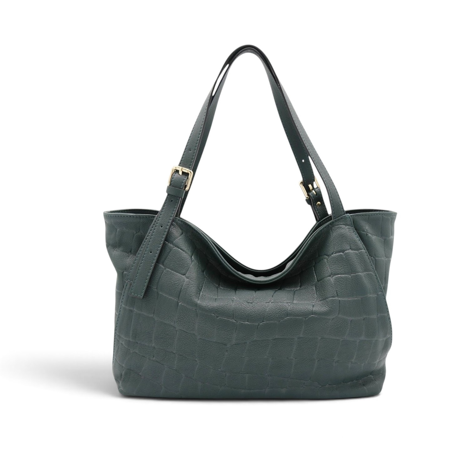Borsa a Spalla Cheval Firenze Sarin Croc Verde Scuro
