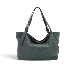 Borsa a Spalla Cheval Firenze Sarin Croc Verde Scuro