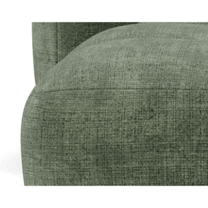Grace - canapé modulable d'angle réversible 4 places en velours texturé - Vert sauge