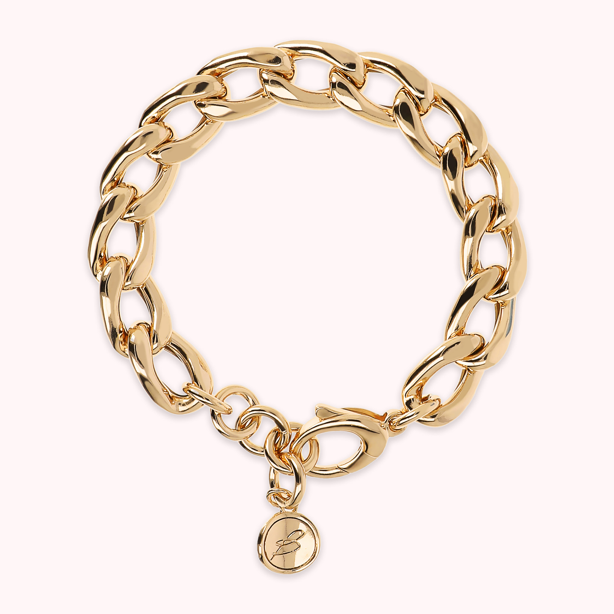 Bracciale Golden Catena Grumetta Maxi Maglie Taglio Diamantato