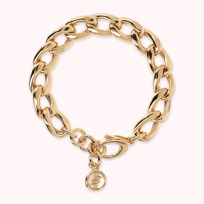 Bracciale Golden Catena Grumetta Maxi Maglie Taglio Diamantato