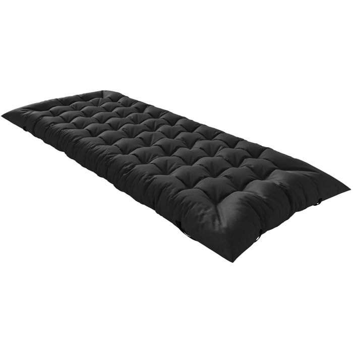 Esterilla de Camping Plegable, Colchoneta de Camping Portátil con Correas, Antideslizante, Grosor 8 cm, para Cama de Camping, Tienda, Viajes, Negro