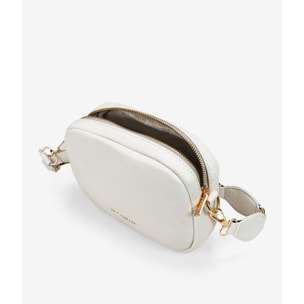 Bolso bandolera beige asa con anillas