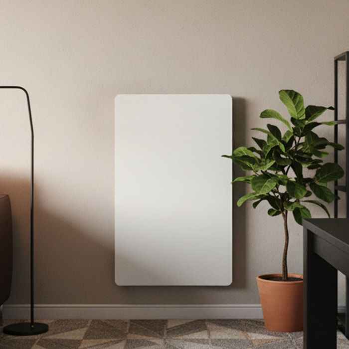 Panneau Rayonnant Verre Blanc Vertical 1500w