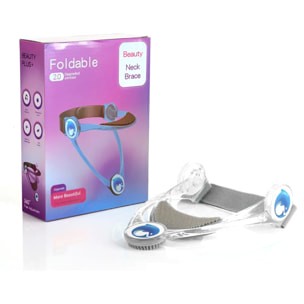 Soporte ergonómico para cuello con ajuste de altura y rotación 360°, ideal para mejorar la postura en casa o trabajo.