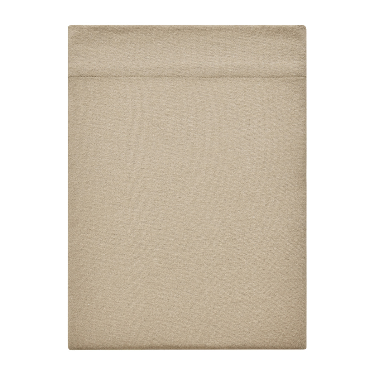 Drap plat uni en flanelle de coton, FRISSON, Beige Sésame