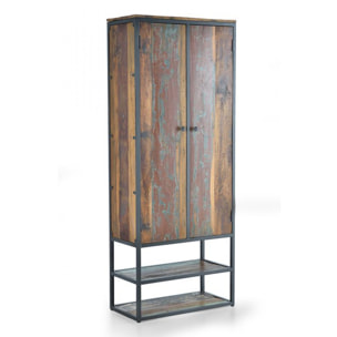 Armario - Madera reciclada y Metal - 202x80x40cm