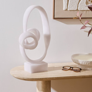 Déco à poser Louan H.45cm résine blanc