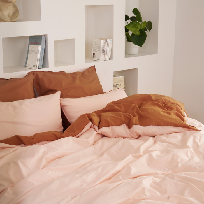 Housse de couette en percale de coton lavé, DOUCEUR LAVÉE