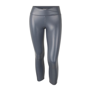 Leggings 7/8 vita regular effetto lucido con incrocio