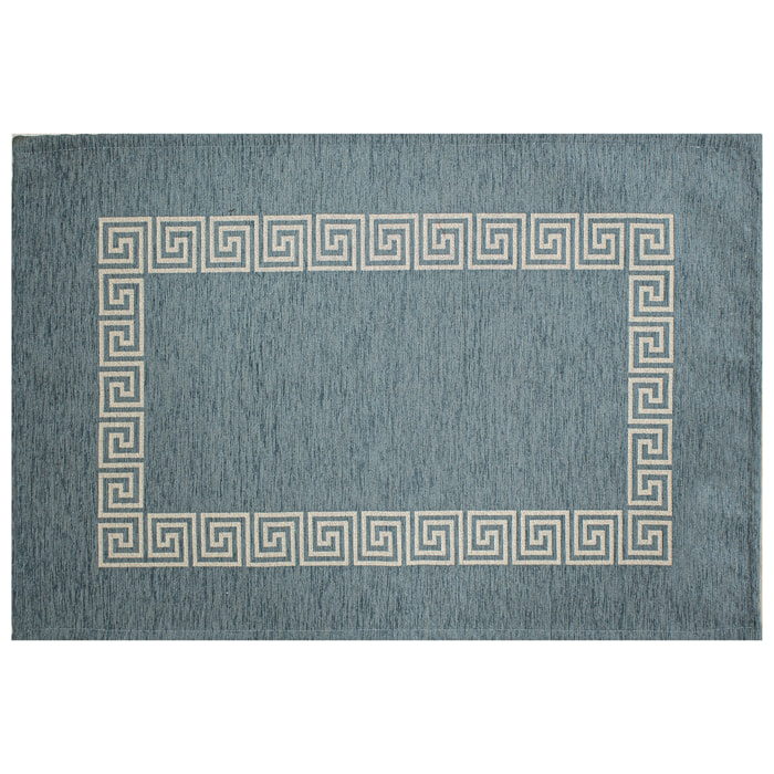 TAPPETO DA CUCINA DIS.CIPRO COL.AZZURRO TOPAZIO 57X85 CM CON ANTISCIVOLO