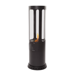 Estufa de etanol diseño de torre en acero negro BESTFIRE CLASSIC PURLINE