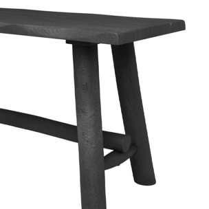 Banc noir en bois de manguier 110 cm - Toxis