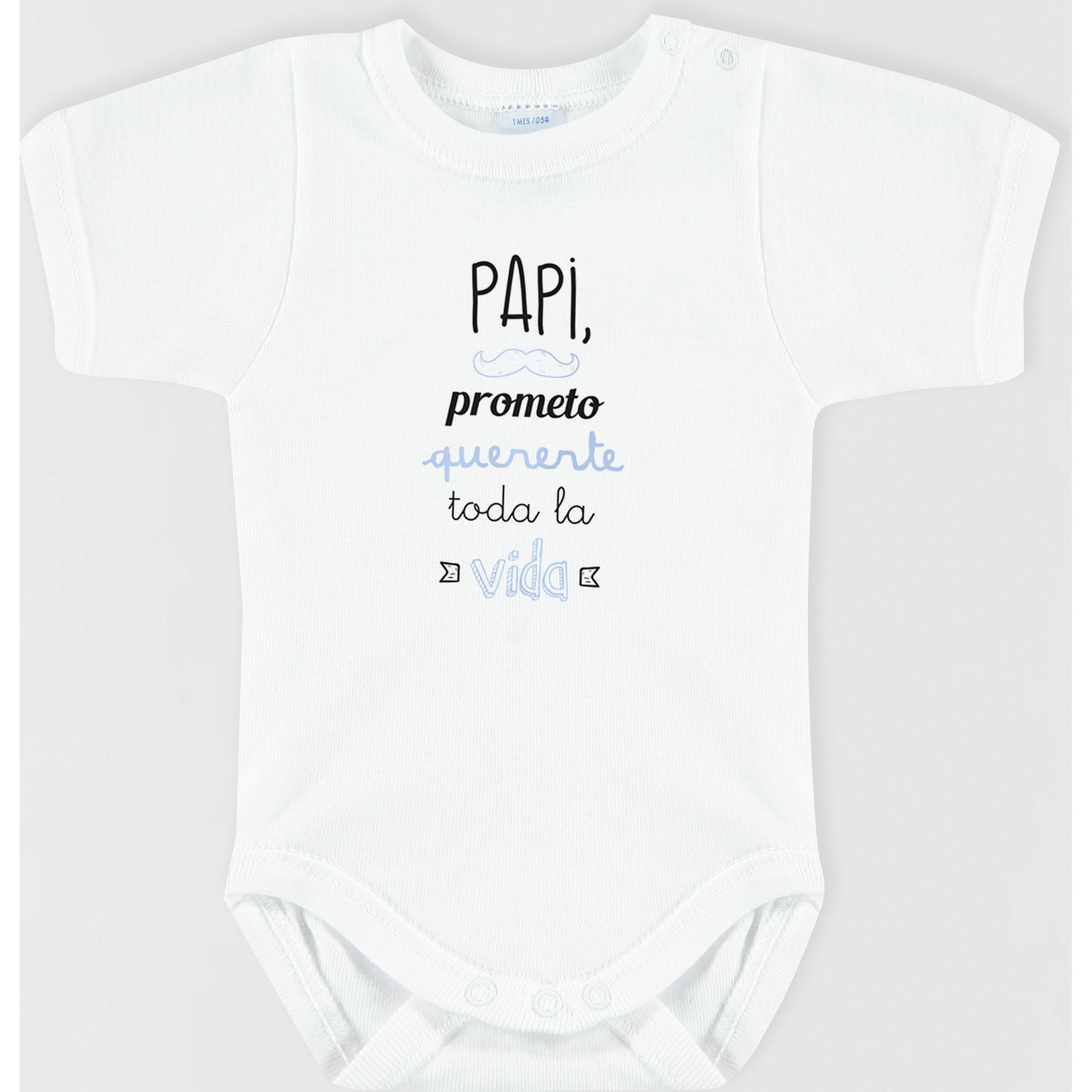 Body bebé frases manga corta hombro