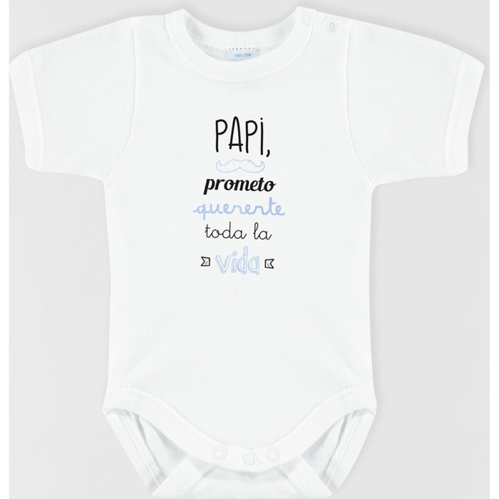 Body bebé frases manga corta hombro