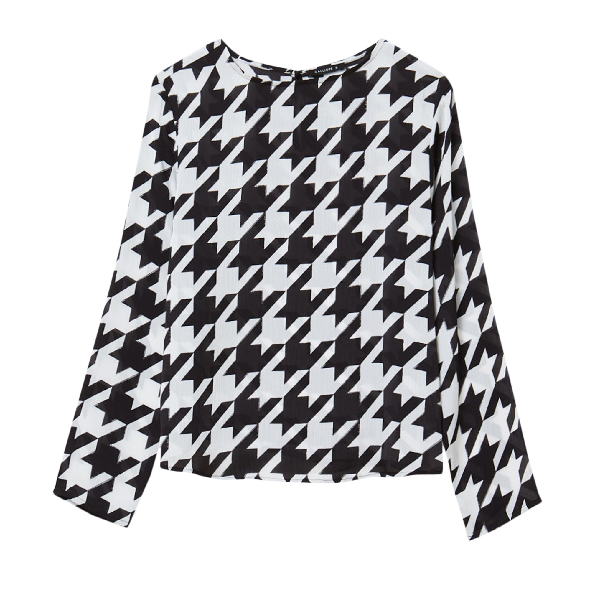 Blusa in pied de poule