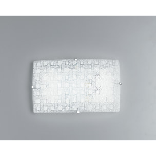 Applique LED PAMELA in vetro bianca 18W 4000K (luce naturale) 30x18 cm..