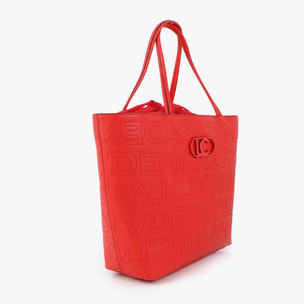 Shopper destrutturata con cuciture monogramma
