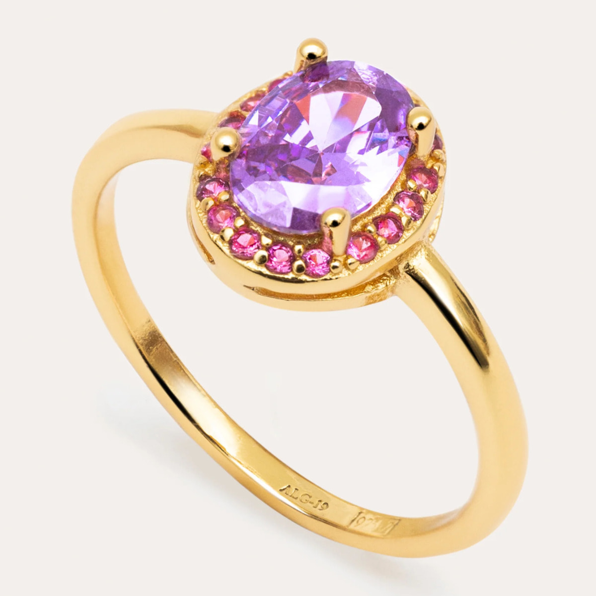 Anillo Grape Colors Plata Baño Oro