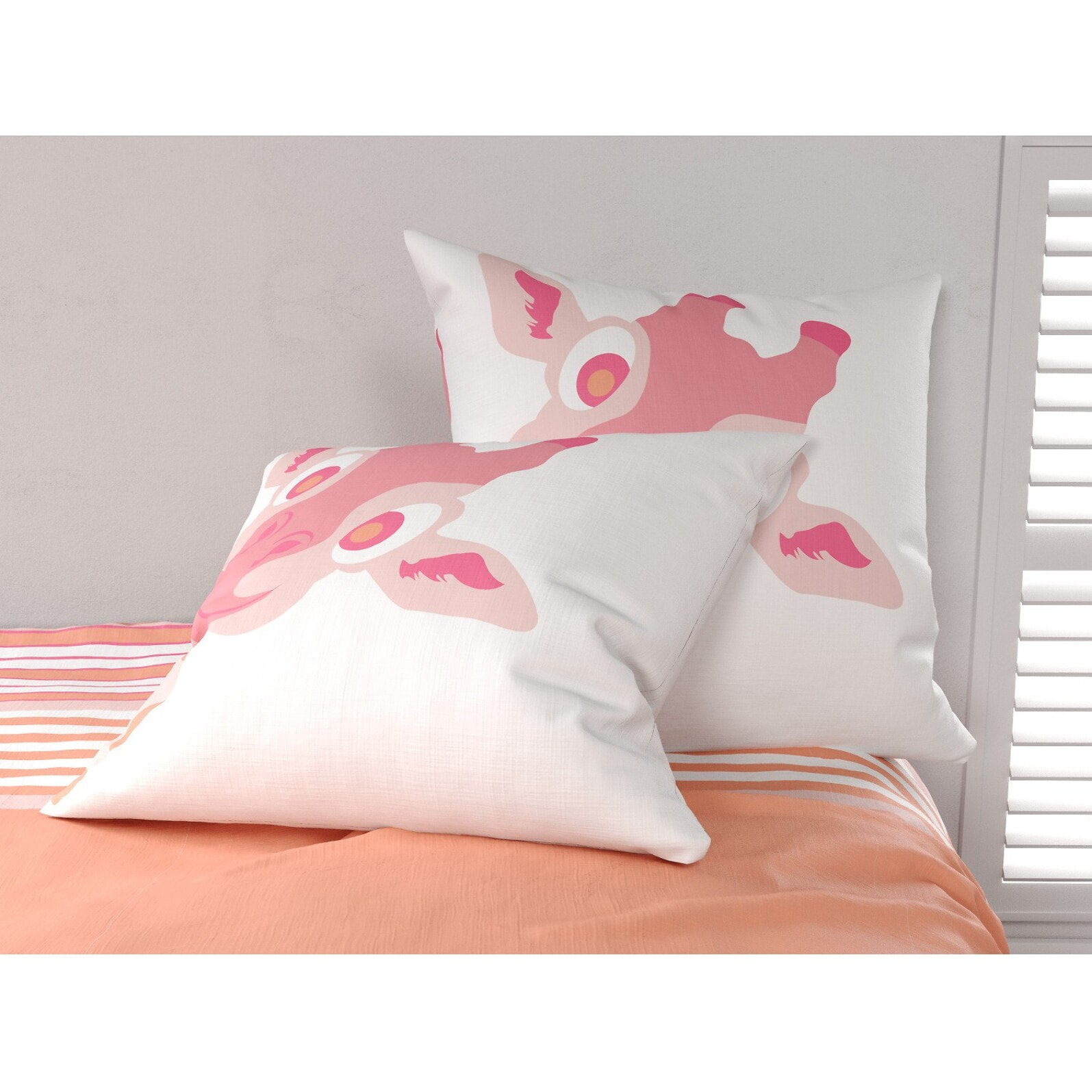 Parure de housse de couette coton LOUMA Blush