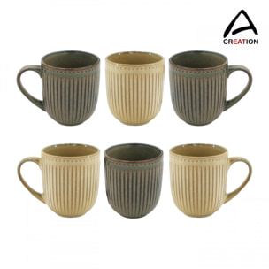 Lot de 6 mugs, TERRALHA