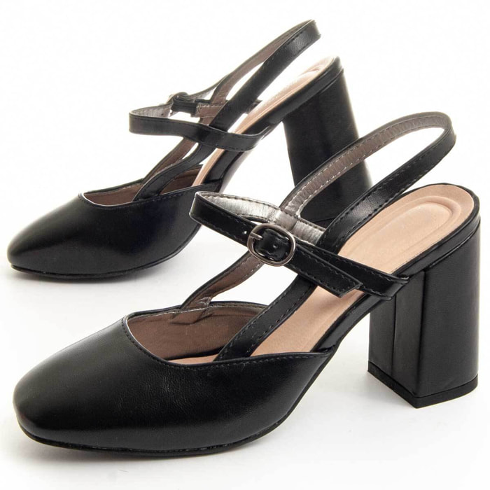 Zapatos de Tacón - Negro - Altura: 7 cm