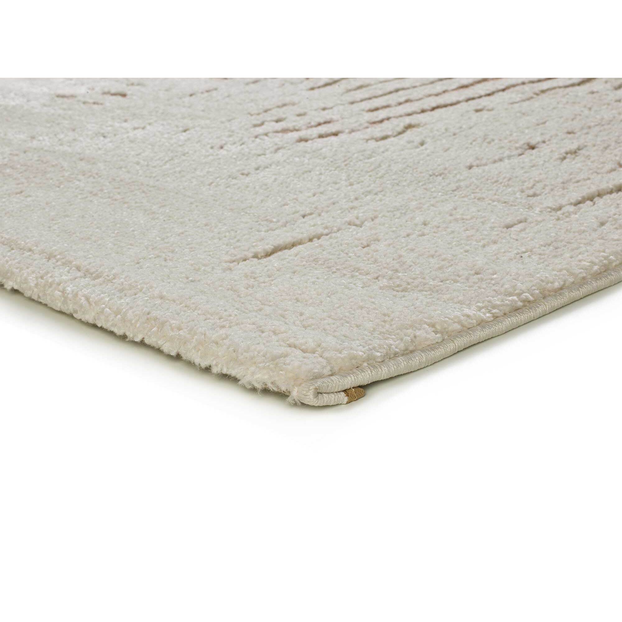 CANDELA Alfombra pelo corto geométrica con relieve crema y terracota, varias medidas disponibles