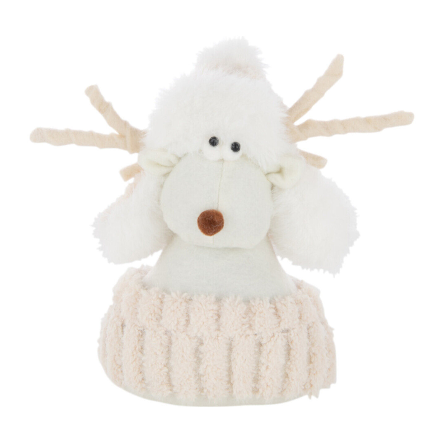 J-Line figurine Renne - polyrésine - blanc/ecru - small