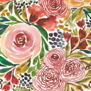 Poster roses envoutantes Affiche + cadre en bois - Noir