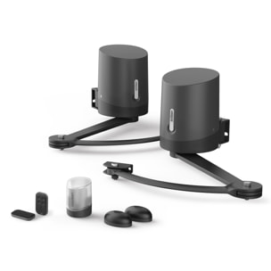 Pack motorisation portail battant solaire et Visiophone sans fil 100% solaire