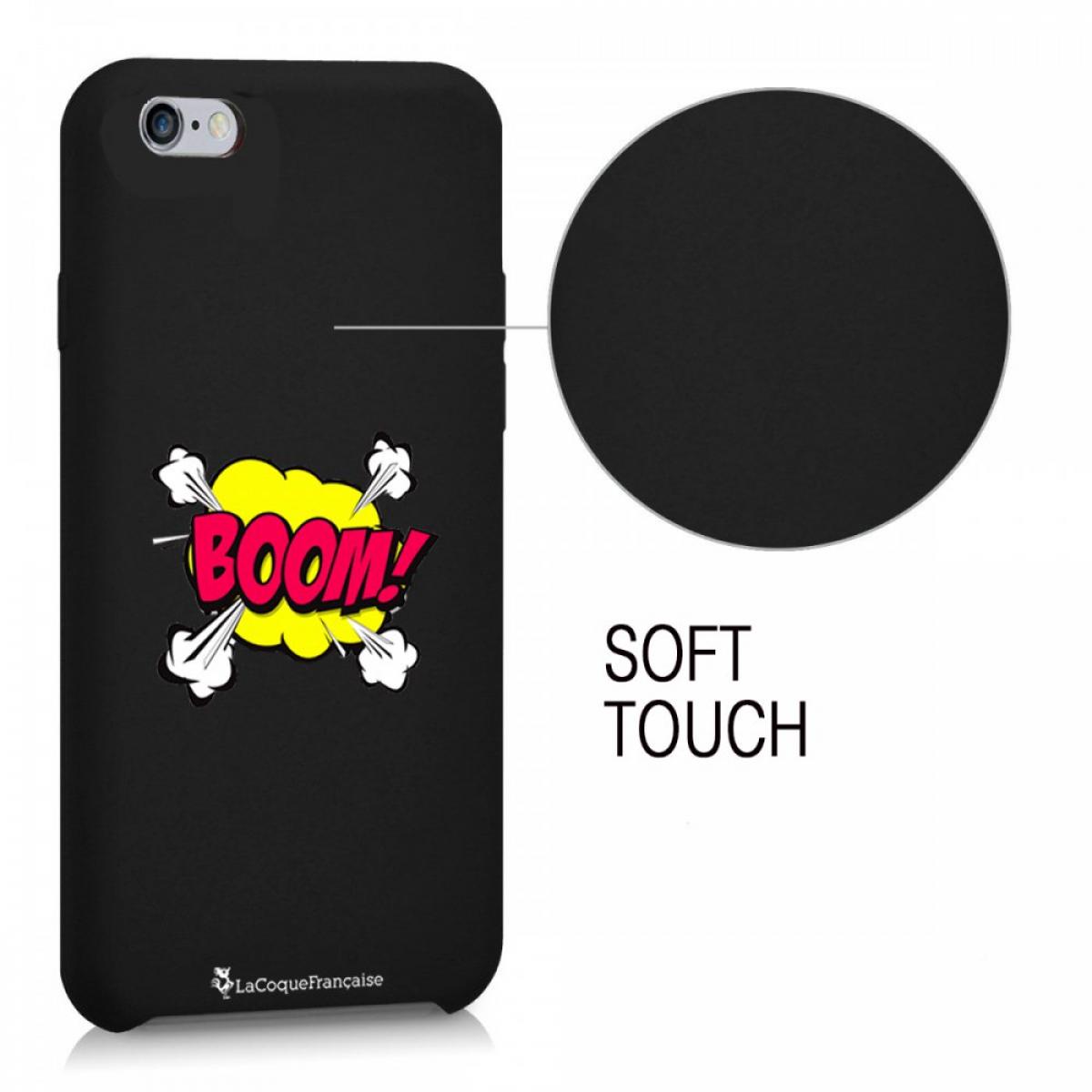 Coque iPhone 6/6S Silicone Liquide Douce noir BOOM La Coque Francaise.