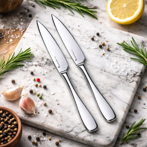 Set de 24 cuchillos de carne de acero inoxidable en acabado brillo foodies bergner