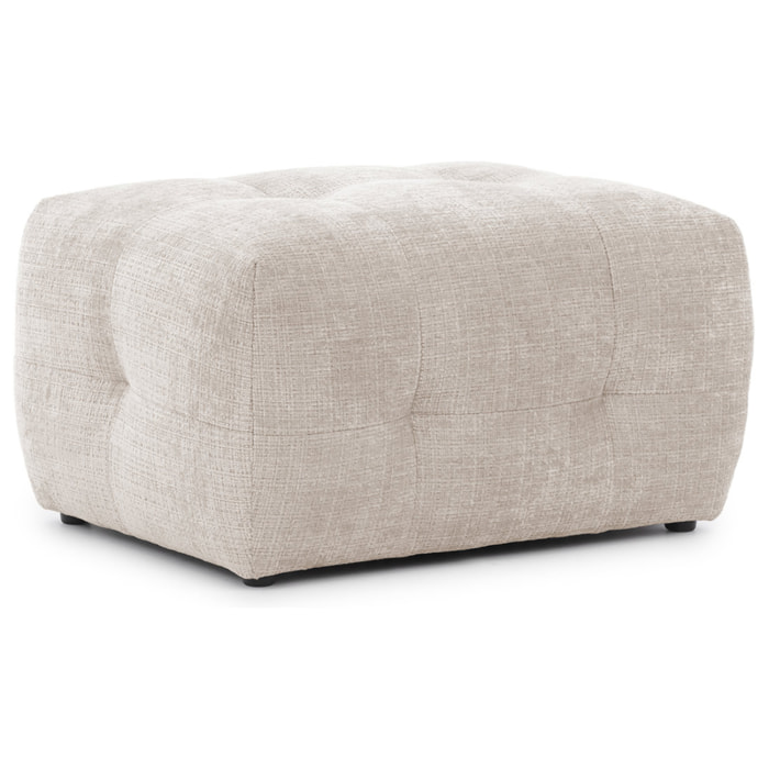 Diane - pouf en velours texturé - Beige