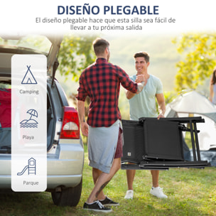 Tumbona Plegable de Jardín, Tumbona Gravedad Cero con Respaldo Ajustable en 9 Posiciones, con Cojín, para Terraza, Piscina, Playa, Carga 150 kg, 70x65x111 cm, Negro