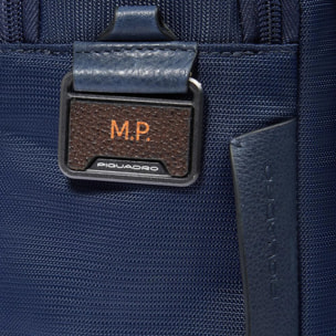 Piquadro Cartella da lavoro porta PC e porta iPad® in tessuto riciclato con protezione anti-frode RFID