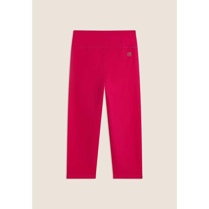 Leggings corsaro vita alta in tessuto tecnico quick dry