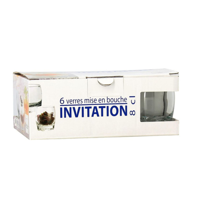 Lot de 6 verrines 8cl en verre