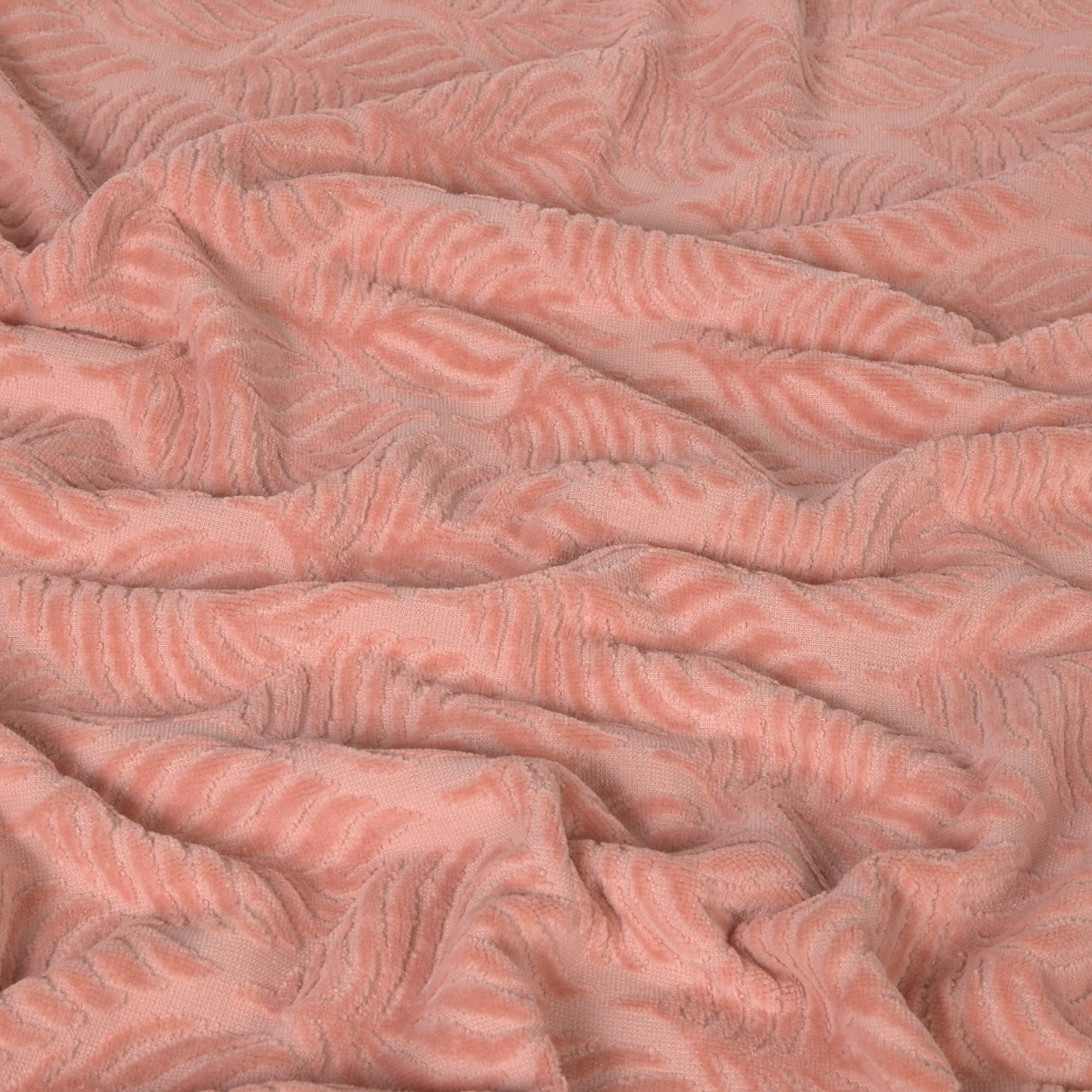 Toalla baño rizo algodón jacquard floral Claudia color rosa 100% Algodón