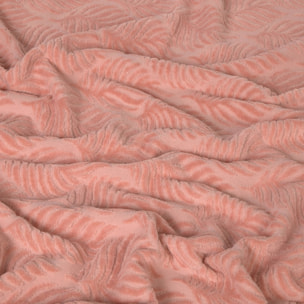 Toalla baño rizo algodón jacquard floral Claudia color rosa 100% Algodón