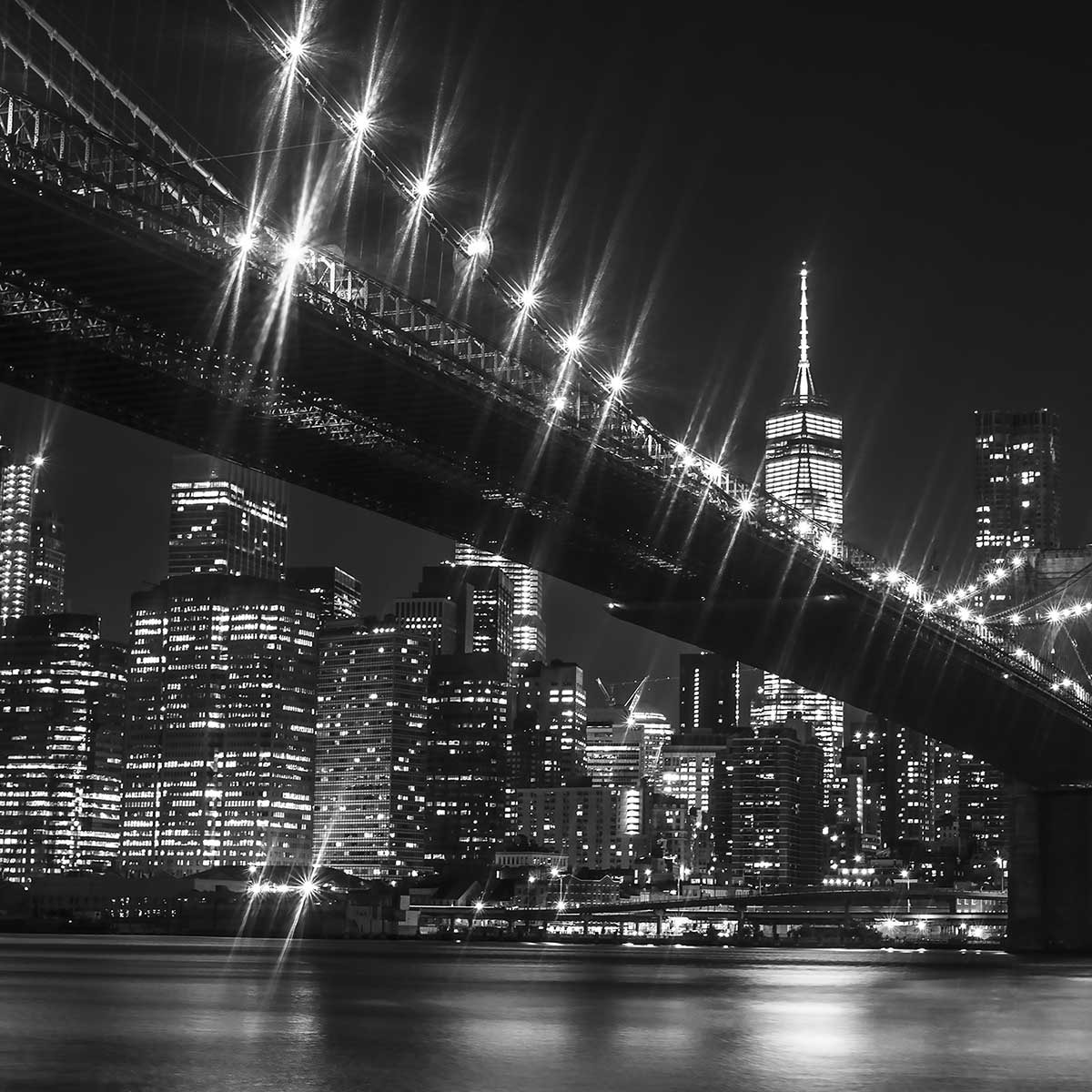 Tableau brooklyn brigde de nuit Tableau alu Dibond