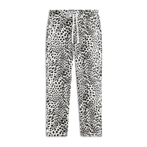 Jogger regular fit in french terry animalier