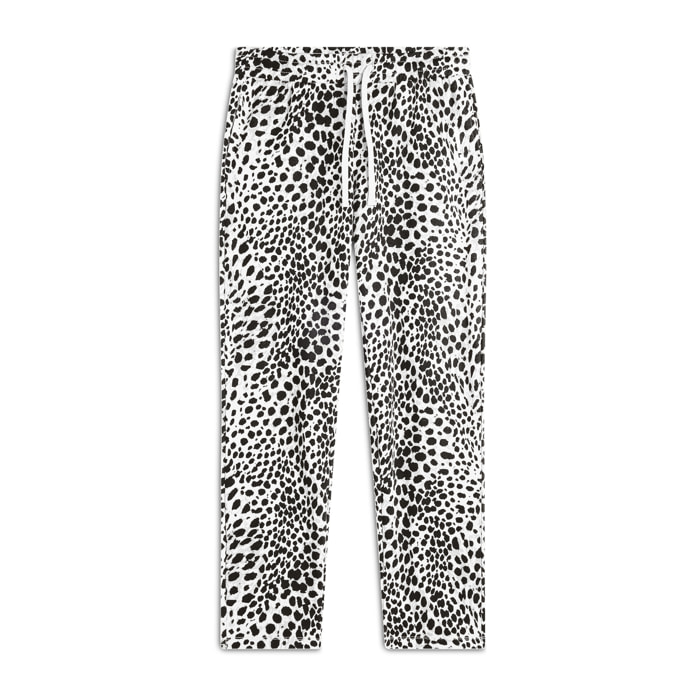 Jogger regular fit in french terry animalier