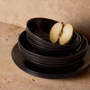Assiette plate noire 25 cm Apy - Luminarc