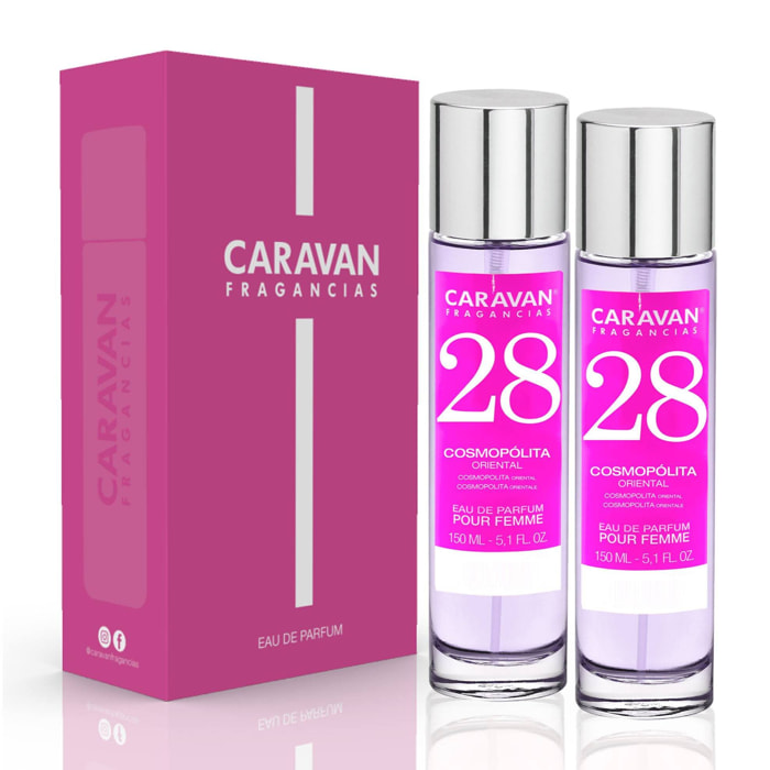 Caravan fragancias - caja de regalo con 2 perfumes nº28 de 150 ml, para mujer