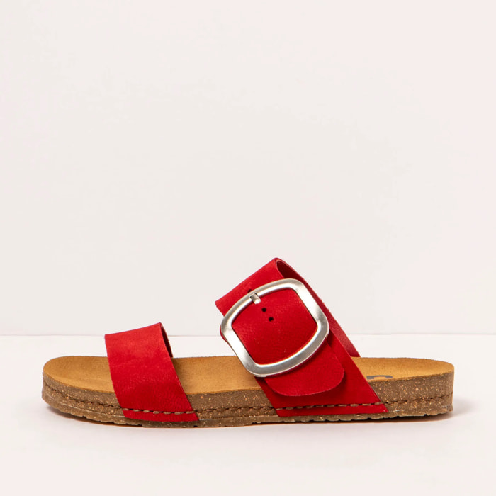 Sandalias 0175 NOBUCK RED/ CRETA color Red
