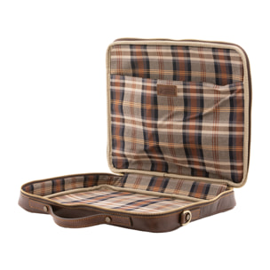 Borsa a mano  unisex In Vera pelle Made in Italy 38x32x6 cm